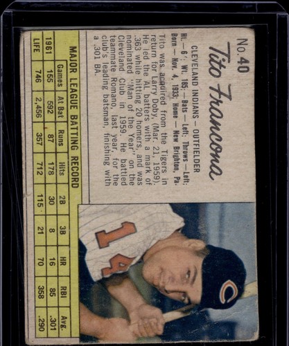 1962 jell handcut - handcut, baseball
